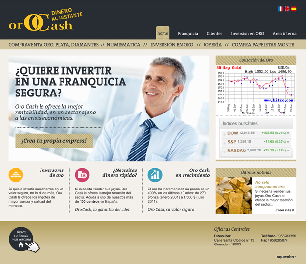 Web de franquicia Orocash