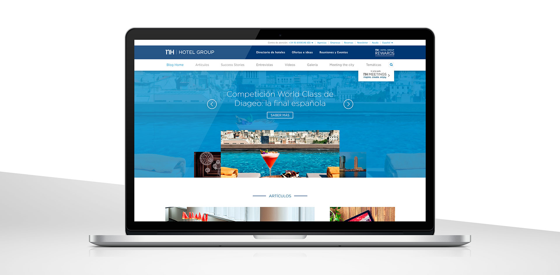 NH Hotels. Diseño y desarrollo web