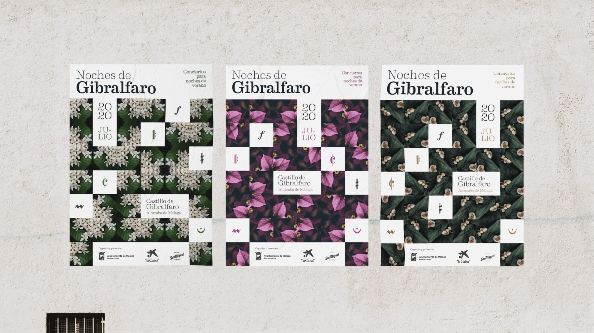 Diseño gráfico para eventos. Las noches de Gibralfaro. Estudio de diseño en málaga y granada