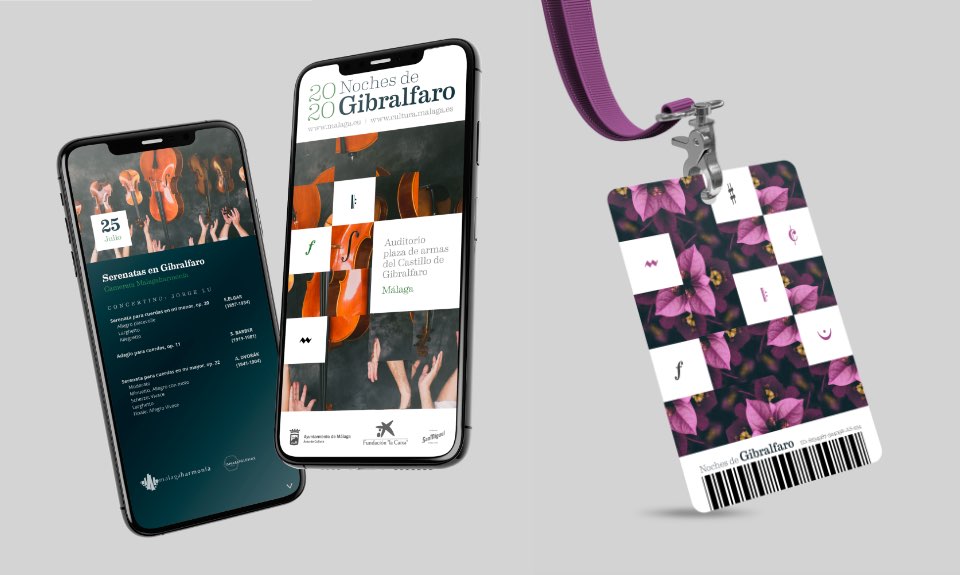 Diseño gráfico para eventos. Las noches de Gibralfaro. Estudio de diseño en málaga y granada