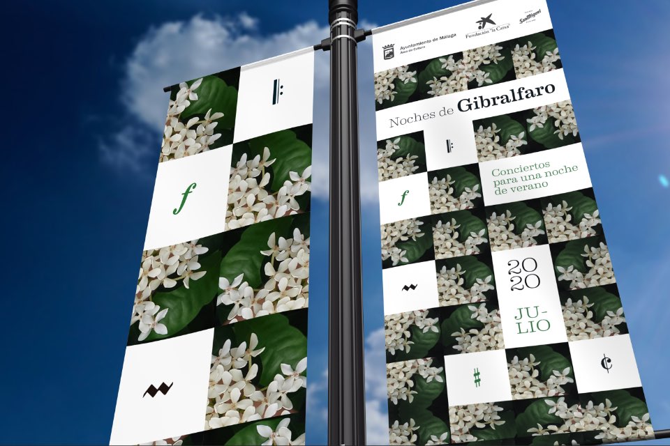 Diseño gráfico para eventos. Las noches de Gibralfaro. Estudio de diseño en málaga y granada