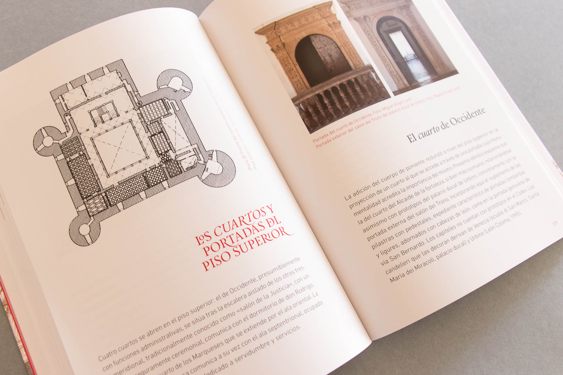 Detalles de diseño y maquetación del libro del Marqués de Cenete