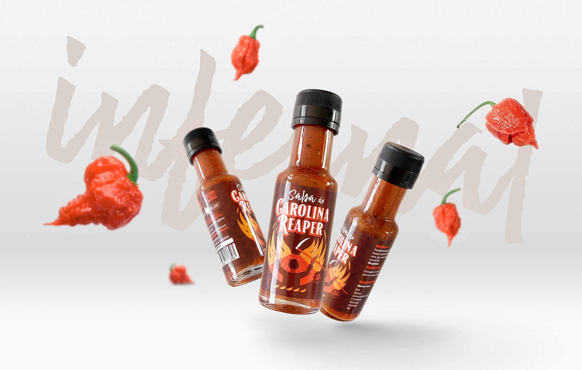 Packaging de Salsa Carolina Reaper