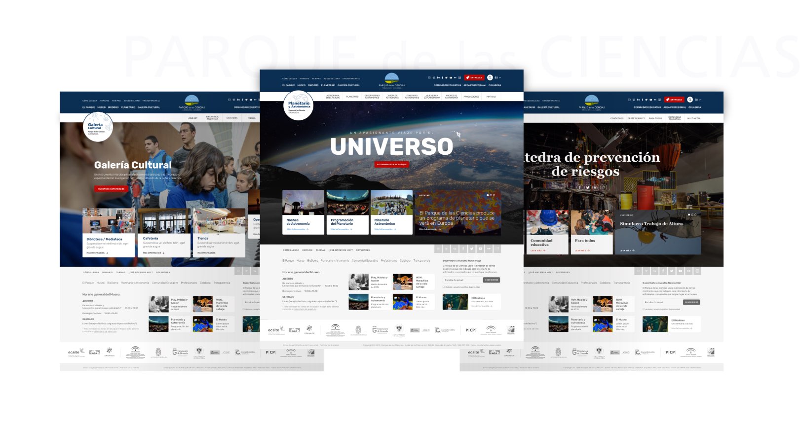 Parque de la ciencias diseño web