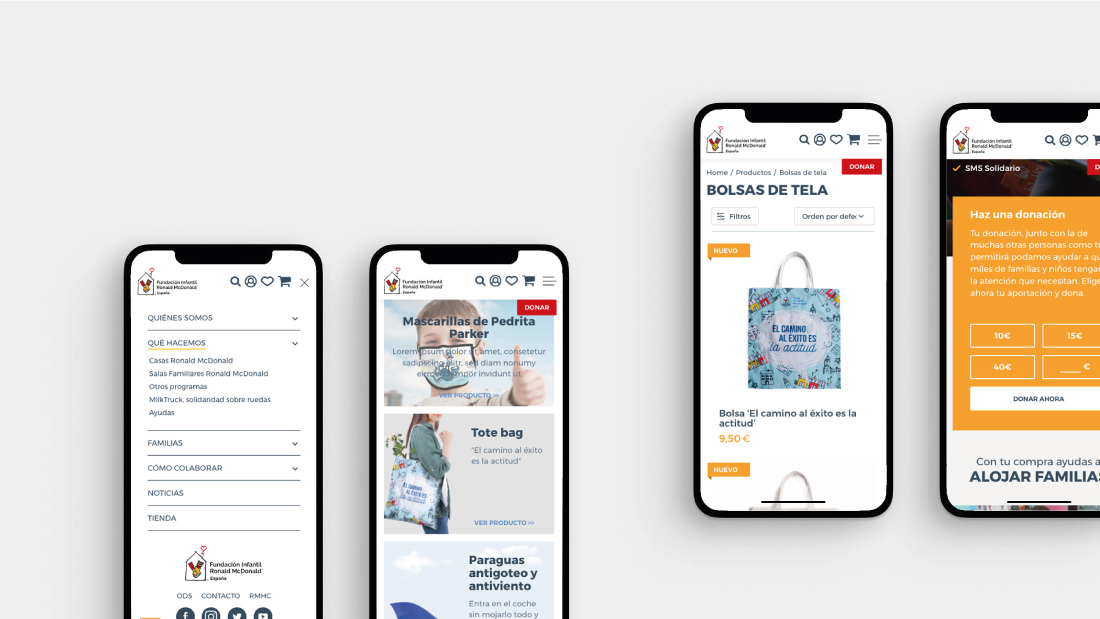 Tienda online Responsive de la Fundación Ronald McDonald