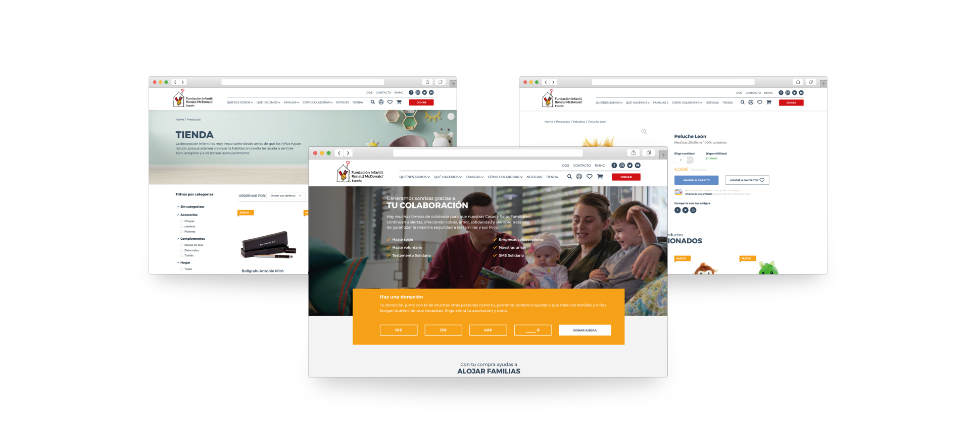 Tienda online Responsive de la Fundación Ronald McDonald
