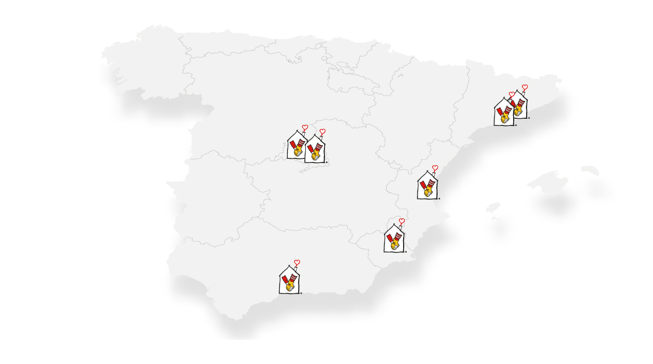 Ubicaciones de sedes de la Fundación Ronald McDonald