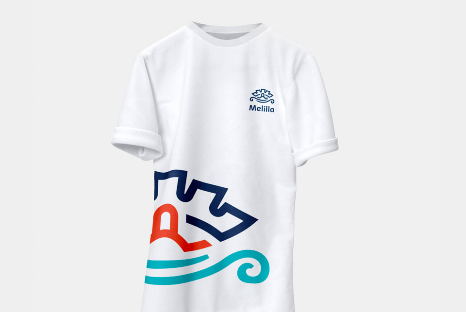 Camiseta promocional para la marca Melilla Turismo