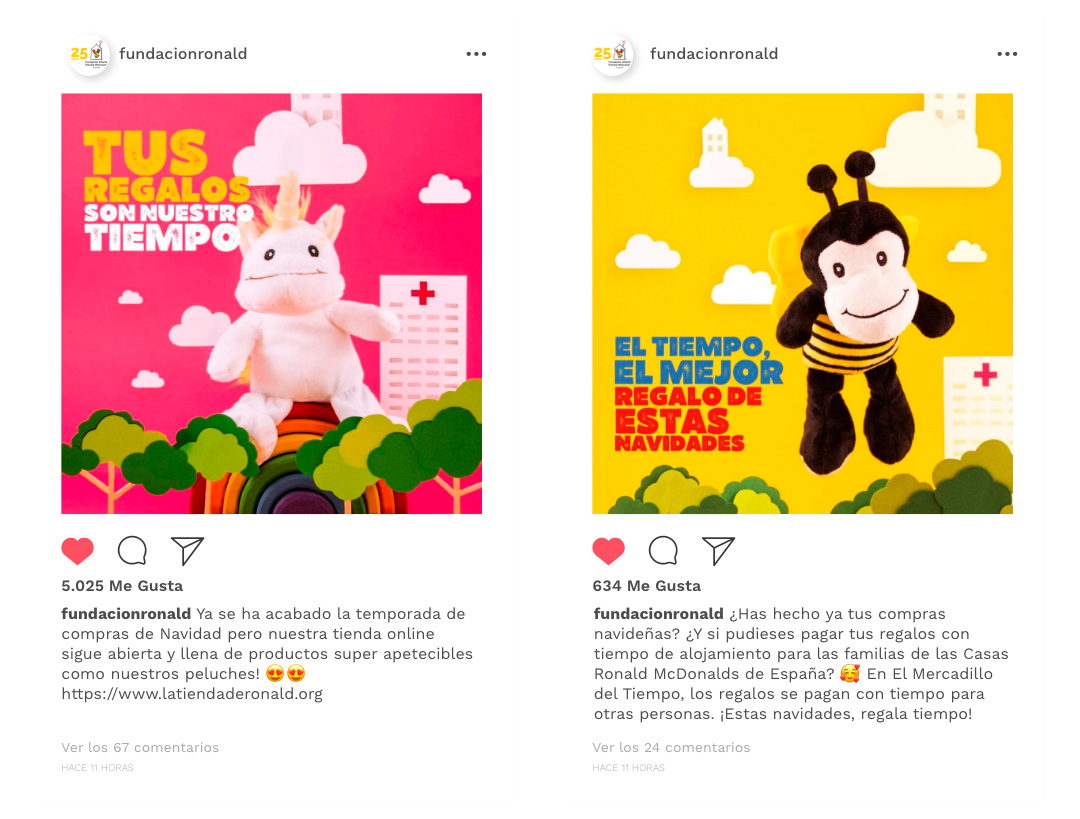 Gestión en redes sociales de la campaña Ronald McDonald