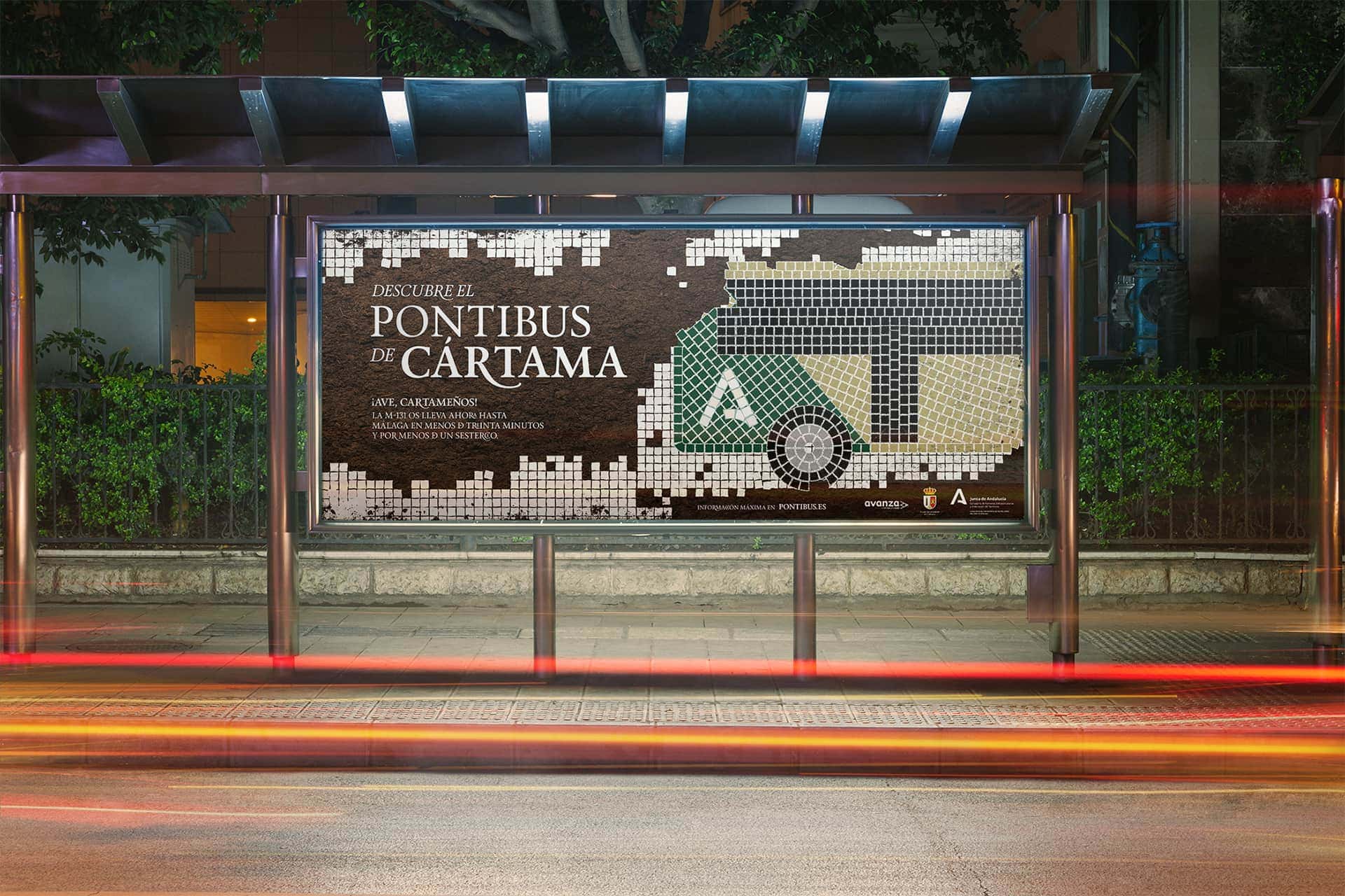 Activación de campaña Descubre el Pontibus, para Avanza. Estudio de diseño en Granada y Málaga