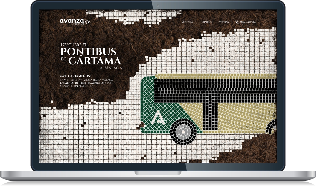 Diseño web para la activación de campaña Pontibus Avanza