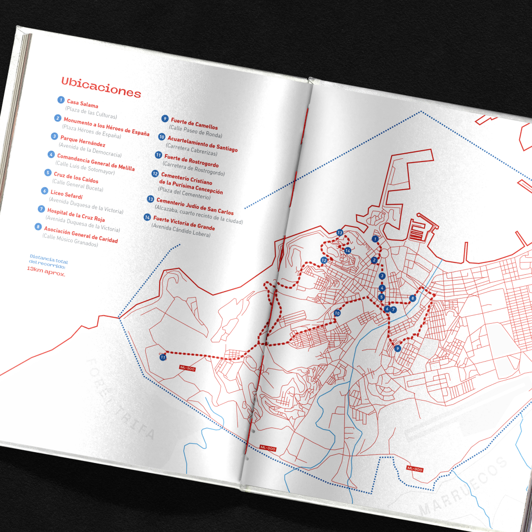 Diseño editorial para el libro Lugares de la memoria. Estudio de diseño gráfico en granada y málaga