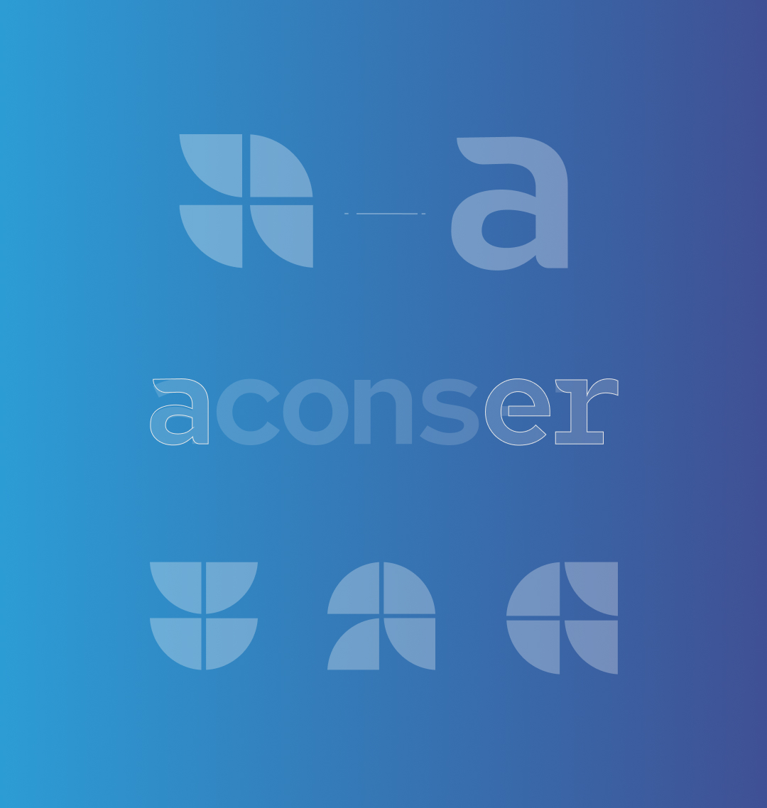 Diseño branding para el grupo Aconser. Estudio de diseño y branding en granada y málaga.