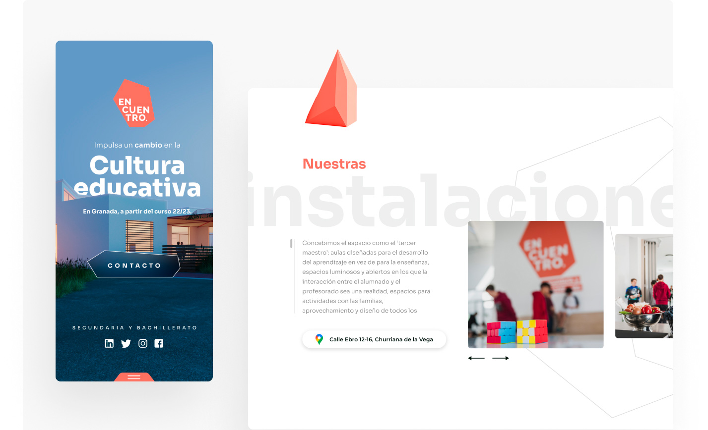 Proyecto web para Encuentro Educación. Estudio de diseño gráfico en Granada y Málaga