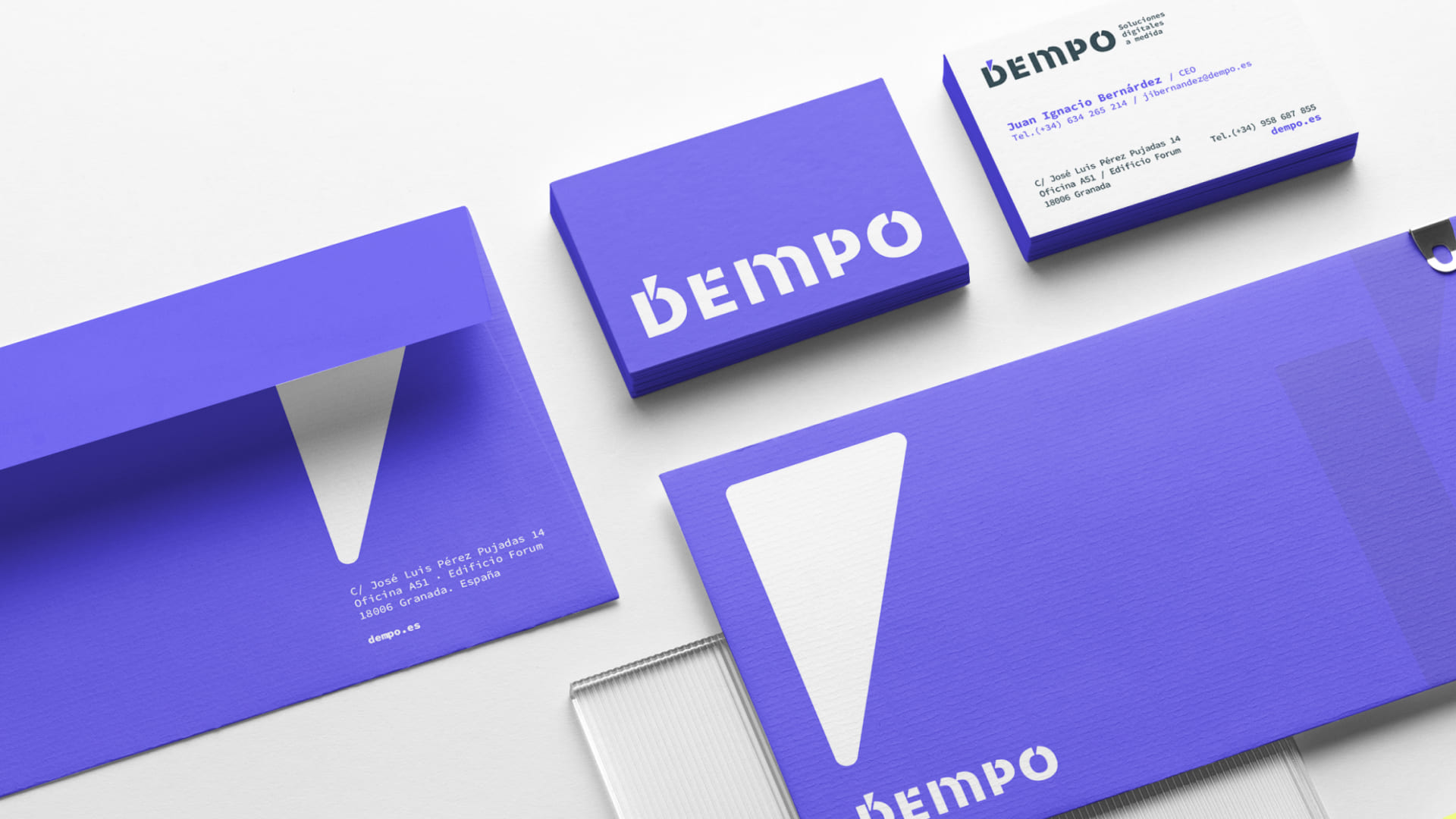 Proyecto de branding para Dempo. Estudio de diseño gráfico en Granada y Málaga