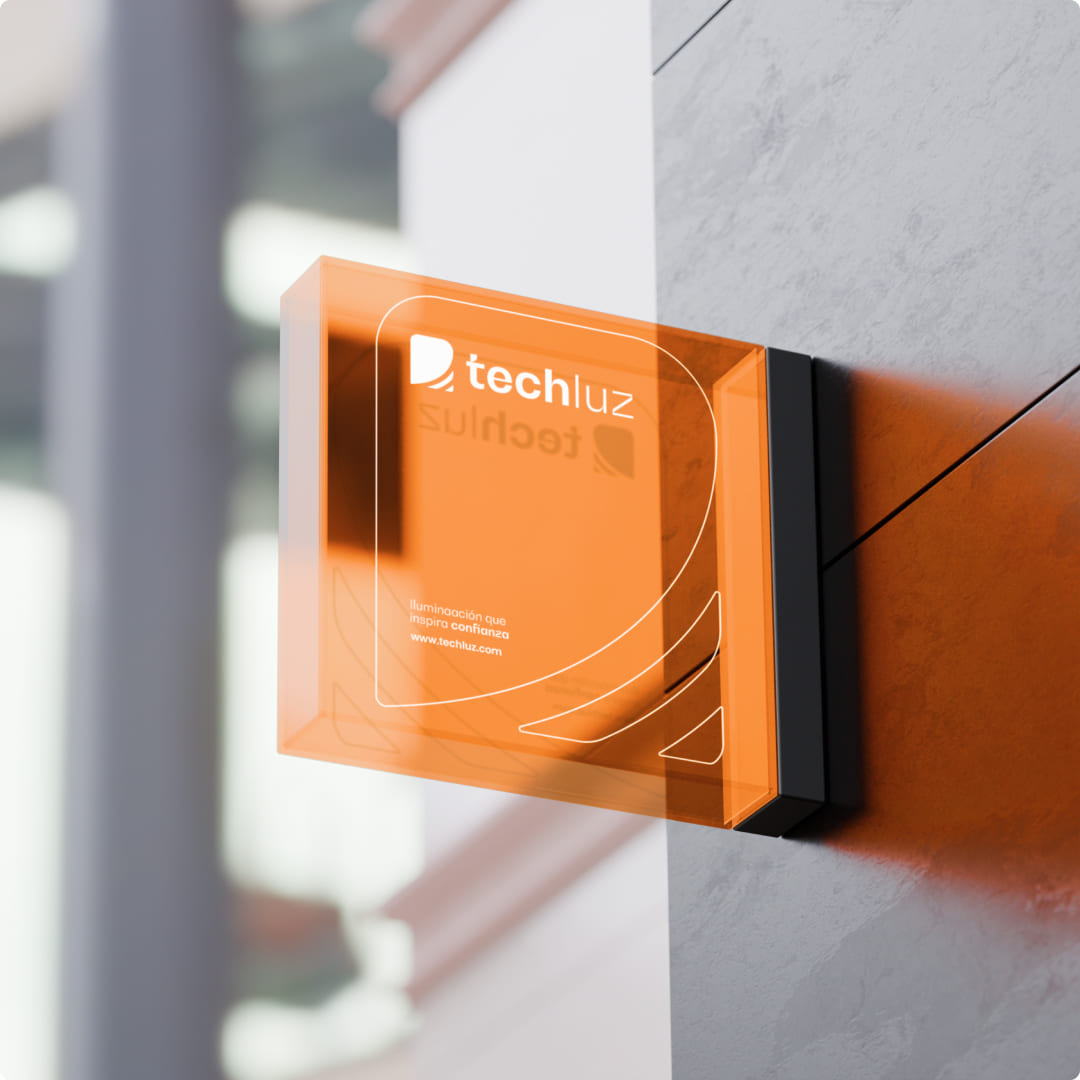Proyecto de Branding y diseño de marca TechLuz. Estudio de diseño en Granada y Málaga.