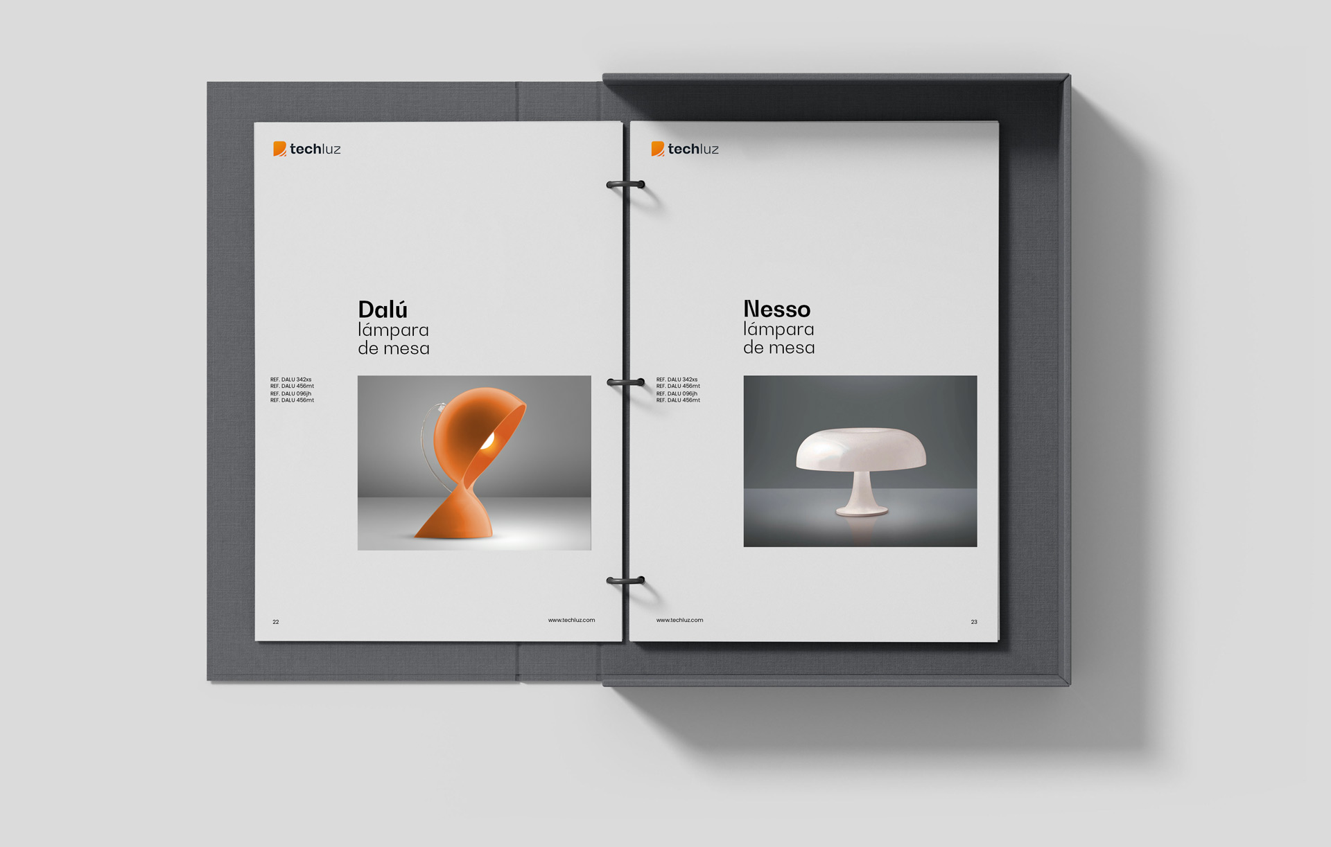 Proyecto de Branding y diseño de marca TechLuz. Estudio de diseño en Granada y Málaga.