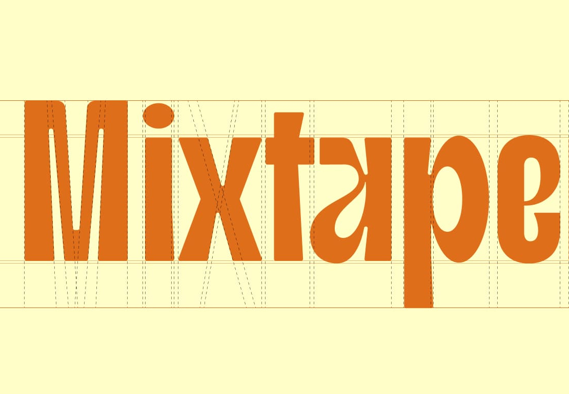 Ejemplo de diseño de identidad visual y logotipo para la nueva marca de comida Mixtape