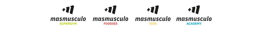 Proyecto de Branding y diseño de marca masmusculo. Estudio de diseño en Granada y Málaga