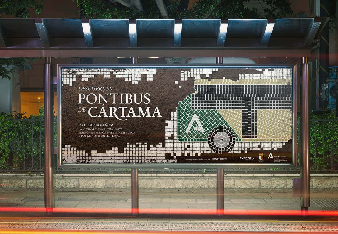 Ejemplo de Campañas de comunicación, copywriting, creación de contenidos y redacción para el Pontibus de Cartama