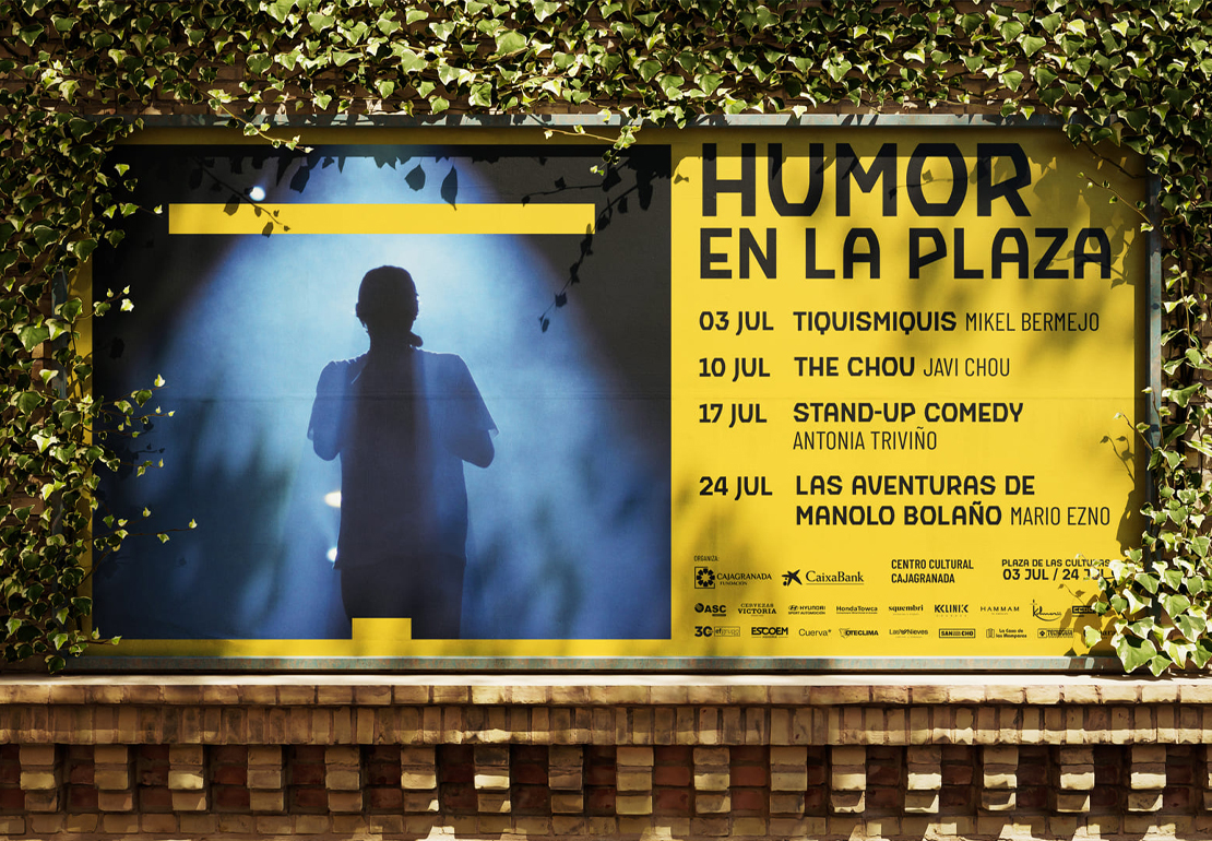 Diseño gráfico de cartelería para eventos, copywriting, creación de contenidos y redacción para Fundación cajaGranada.