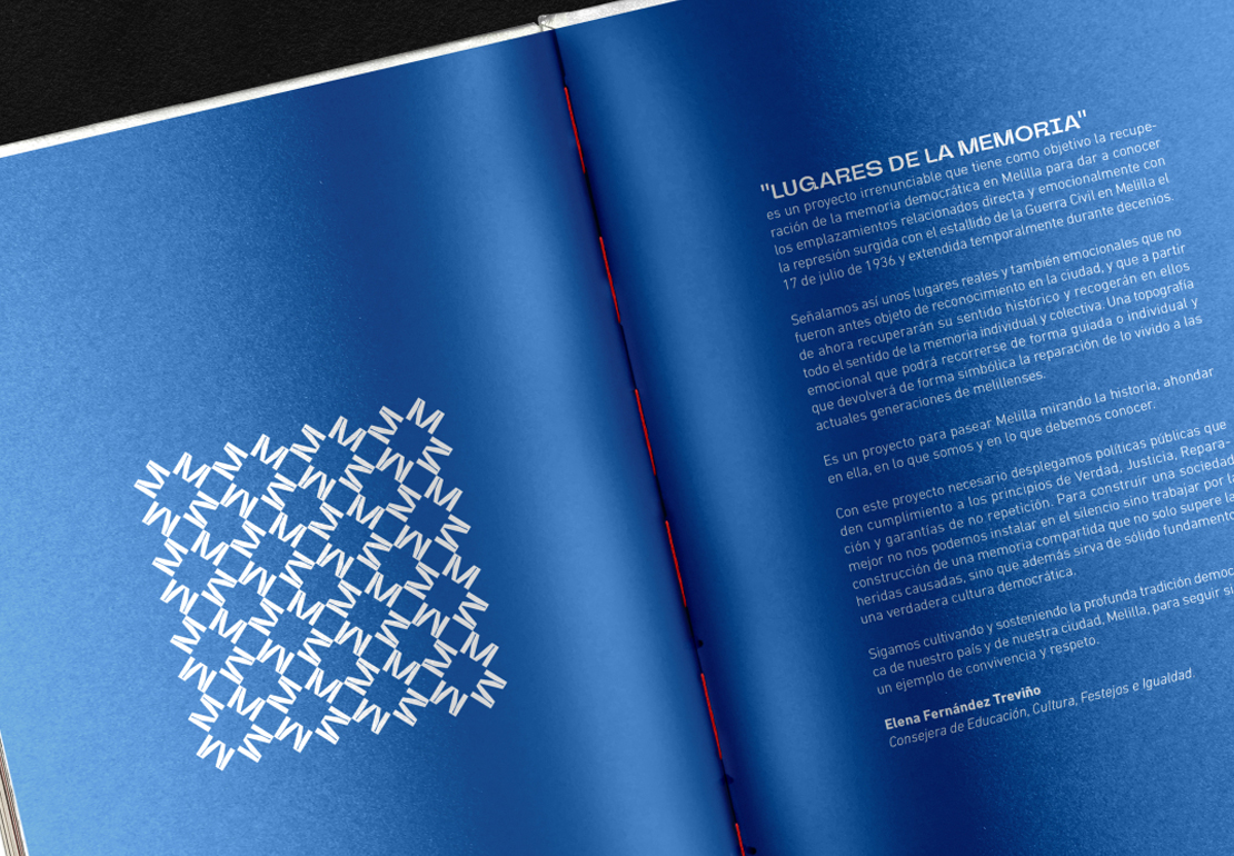 Diseño editorial para libro Lugares en la memoria
